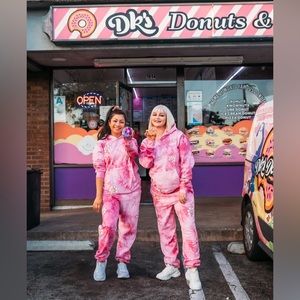 BSR X DK'S DONUTS! SIZE SMALL PINK TYE-DYE